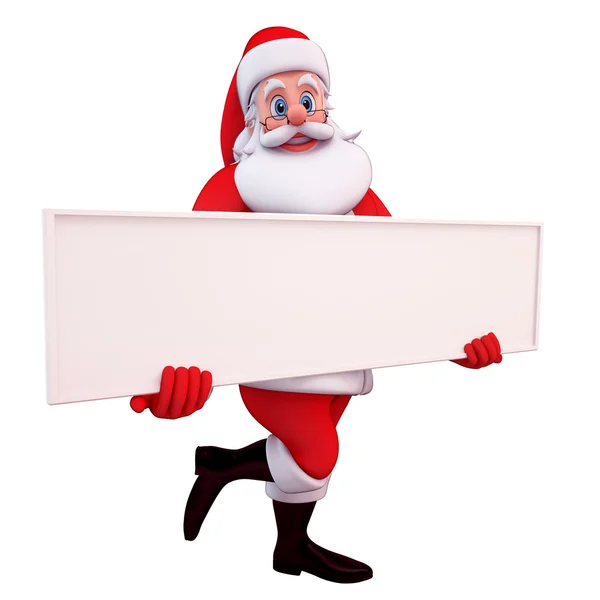 Santa Claus con un gran cartel —  Fotos de Stock