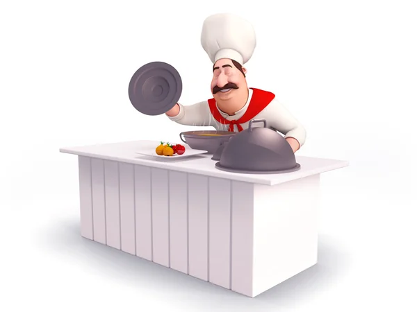 Gelukkig chef-kok — Stockfoto