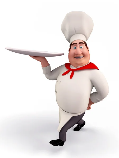 Happy chef enjoying cooking — Stock Photo, Image