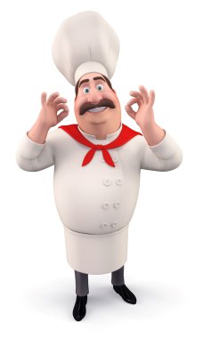 mutlu ve sevimli aşçı