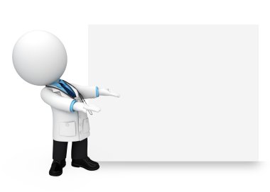 Doktor olarak 3D beyaz