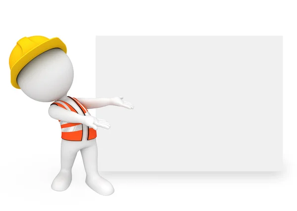 White working as road worker — Stock Photo, Image