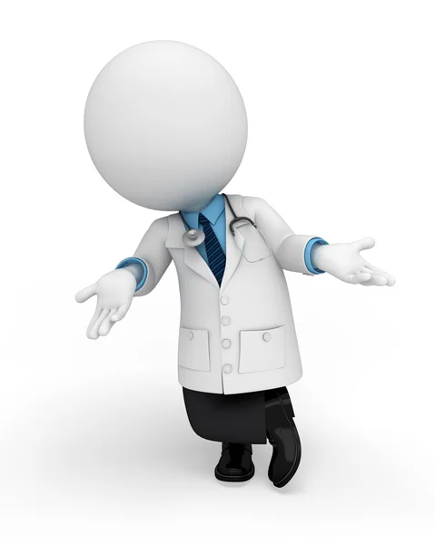 3d white as doctor — Stock Photo, Image