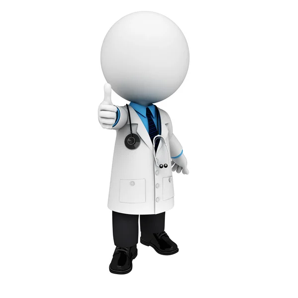 3d white as doctor — Stock Photo, Image