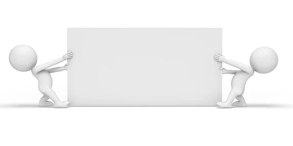3D biały na białym podkładzie — Zdjęcie stockowe
