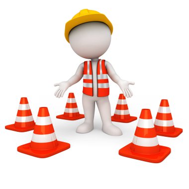 Beyaz yol işçisi olarak çalışıyor