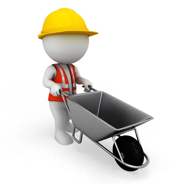 White working as road worker — Stock Photo, Image