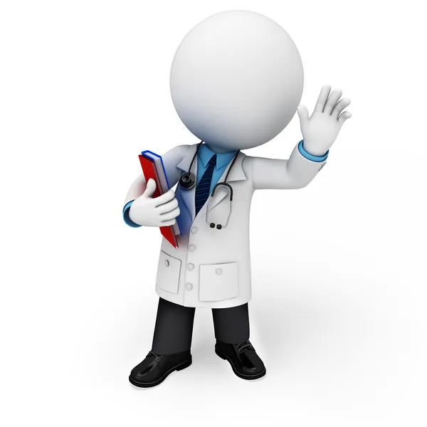 White working as doctor — Stock Photo, Image