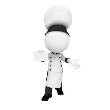 mutfak şefi olarak çalışan beyaz karakter