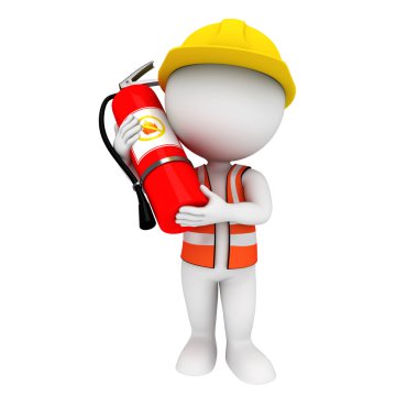 Beyaz karakter yol işçisi olarak çalışan