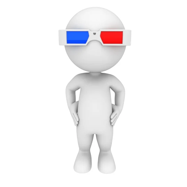 Blanco con gafas 3D — Foto de Stock