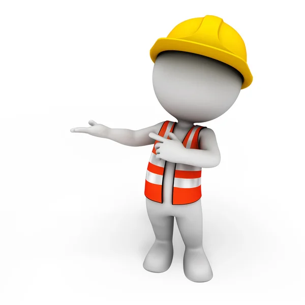 White character working as road worker — Stock Photo, Image