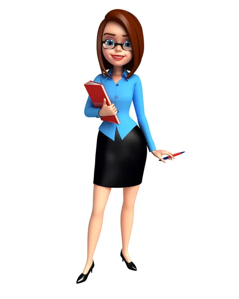 Business woman holding a folder — Stock Photo, Image
