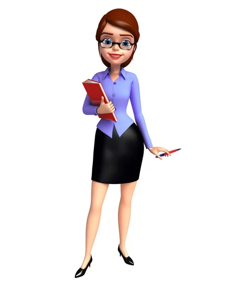 Kobieta biznesu posiadająca folder — Zdjęcie stockowe