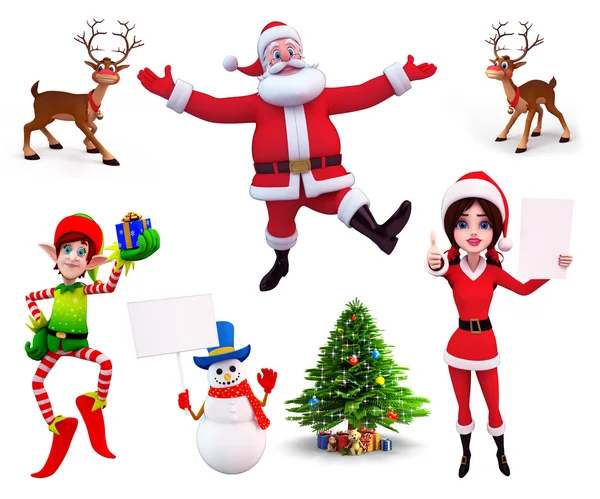 Illustrazione dei personaggi di Natale — Foto Stock