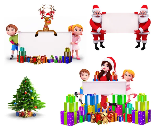 Ilustração de personagens de Natal — Fotografia de Stock