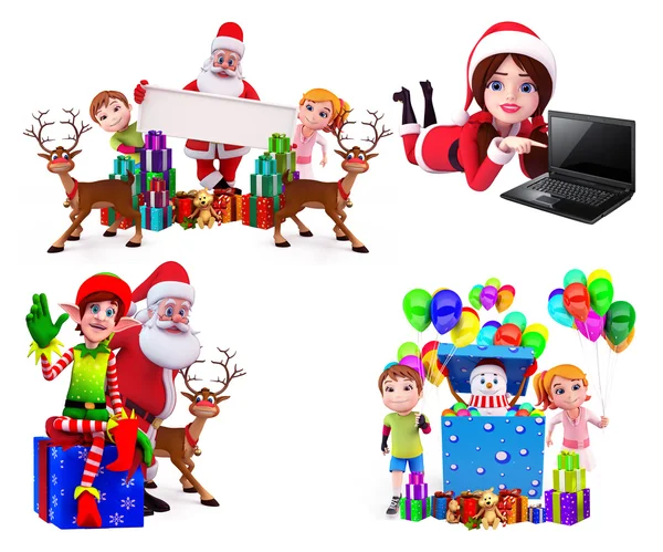Illustrazione dei personaggi di Natale — Foto Stock