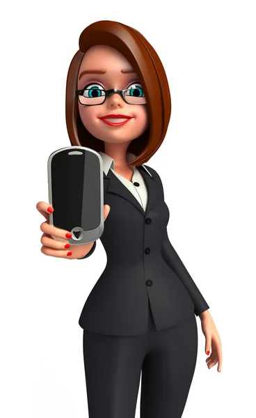 Mujer de negocios con móvil —  Fotos de Stock