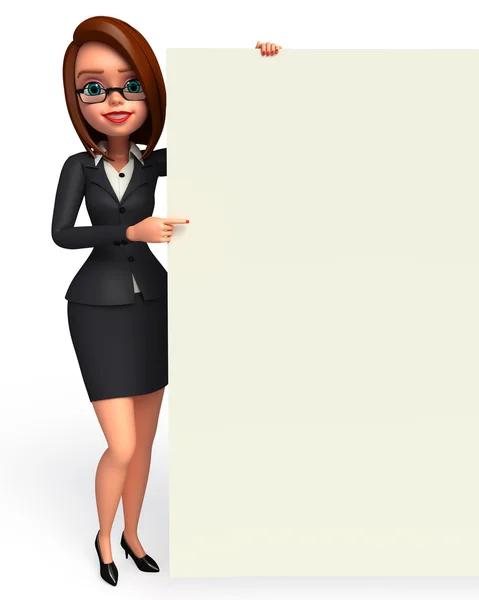 Business woman blank — Stock Photo, Image