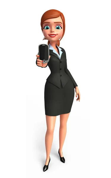 Geschäftsfrau mit Handy — Stockfoto