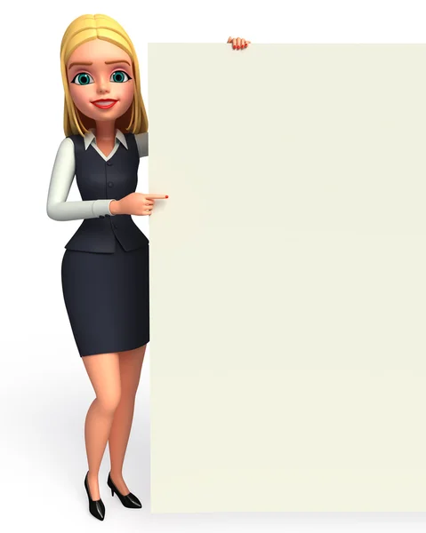 Business woman blank — Stock Photo, Image