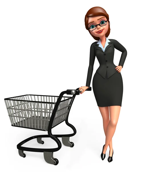 Mujer de negocios con compras — Foto de Stock