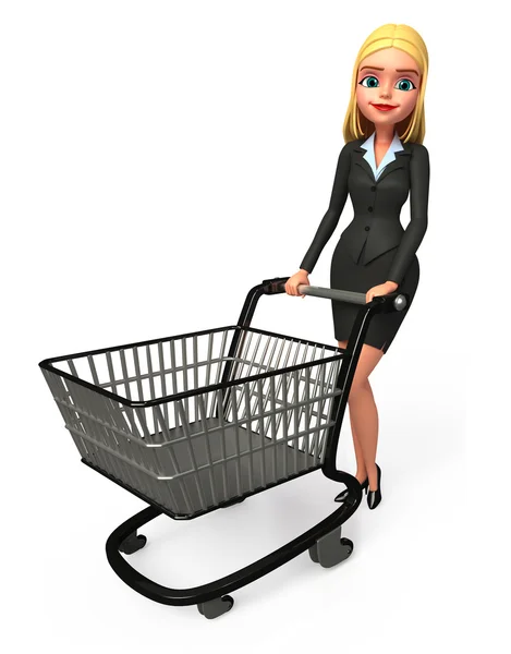 Business woman with shopping — Stock Photo, Image