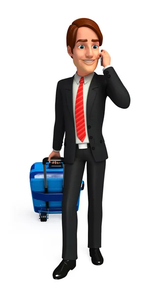 Business man with traveling bag — Stock Photo, Image