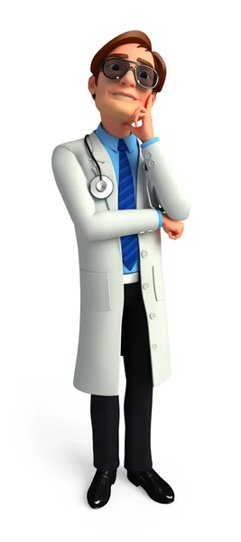 Doctor with thinking — Stock Photo, Image