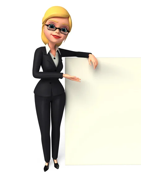 Business woman blank — Stock Photo, Image