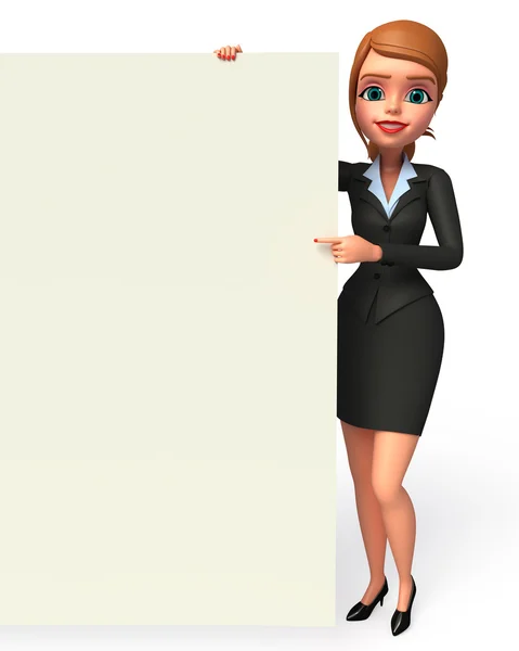 Mulher de negócios em branco — Fotografia de Stock