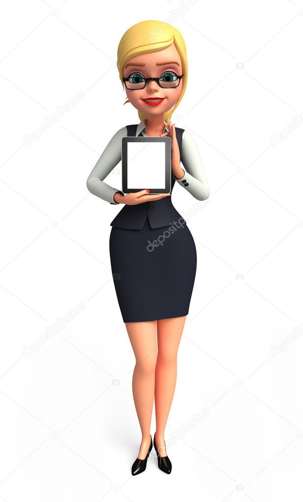 Business woman with i pad