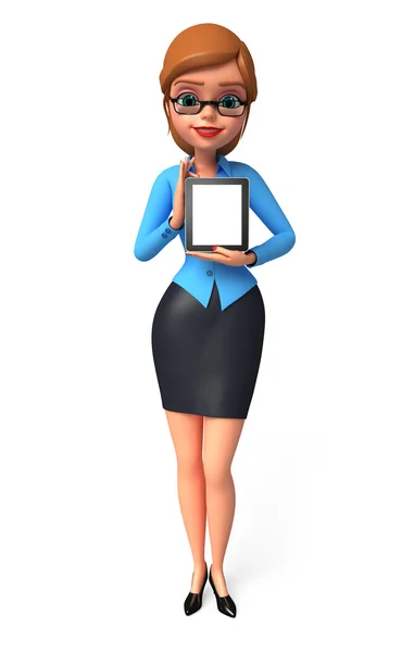 Femme d'affaires avec i pad — Photo