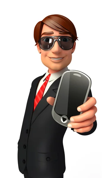 Businessman smart-phone — Stock Photo, Image
