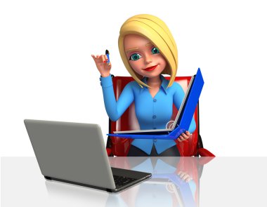 Young business woman clipart
