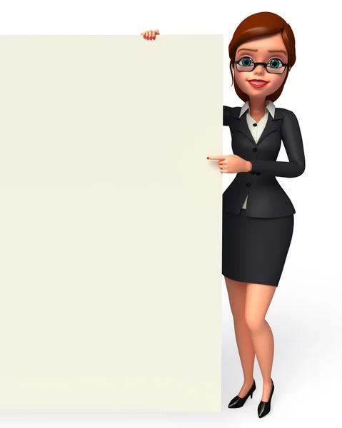 Business woman blank — Stock Photo, Image