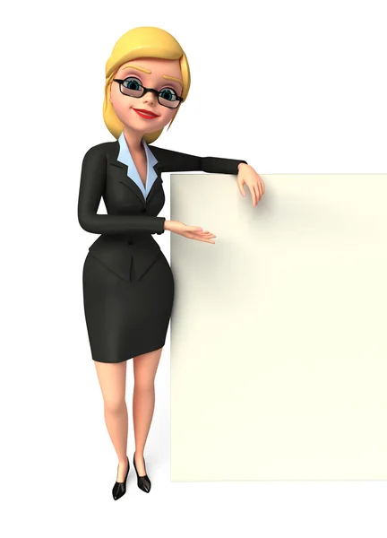 Mulher de negócios em branco — Fotografia de Stock