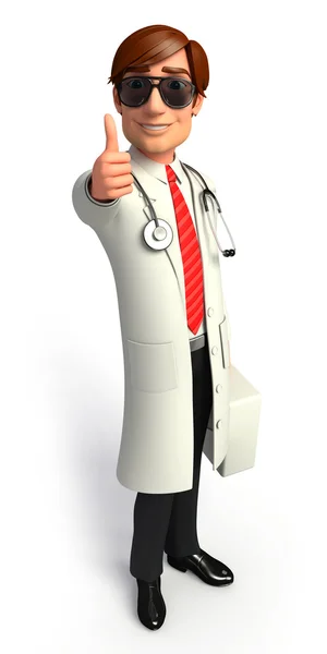 Illustration of young doctor — Stock Photo, Image