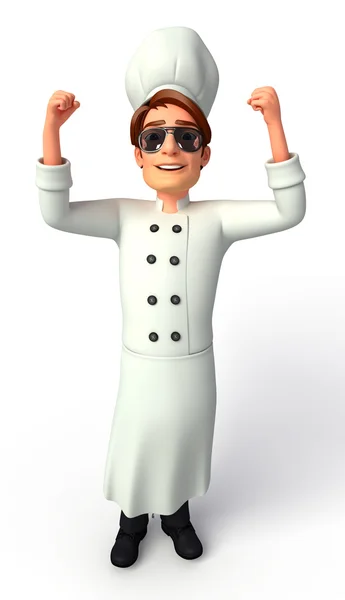 Illustratie van gelukkig chef-kok — Stockfoto