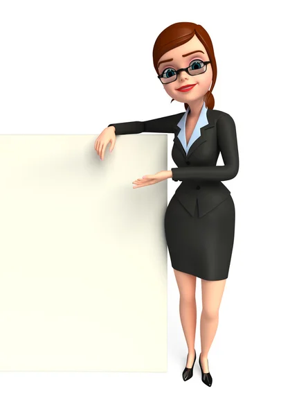 Mujer de negocios en blanco — Foto de Stock