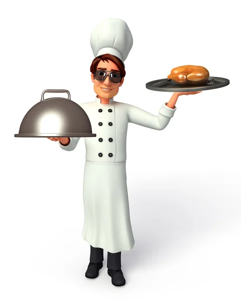 Illustrazione di Chef con — Foto Stock