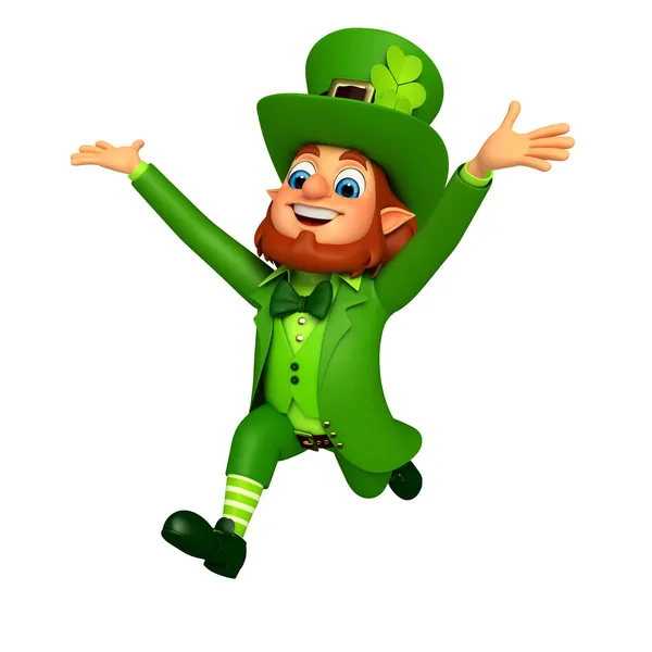 Glücklich Kobold für patricks day — Stockfoto