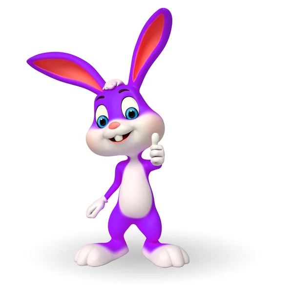 Conejo de Pascua muestra el pulgar hacia arriba — Foto de Stock