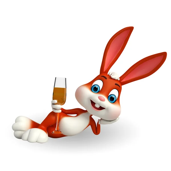 Paskalya tavşanı bira cam — Stok fotoğraf