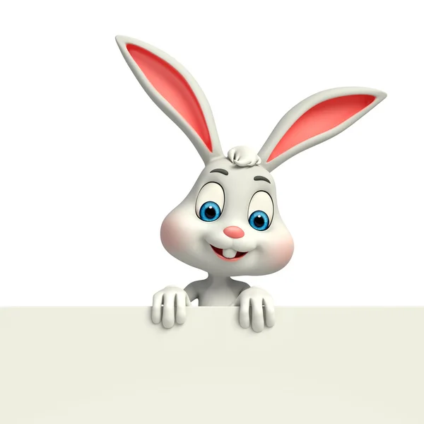 カードとかわいいイースターのウサギ — ストック写真