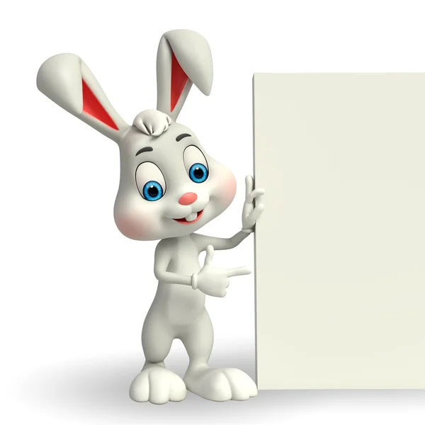 Carino Coniglietto di Pasqua con carta — Foto Stock