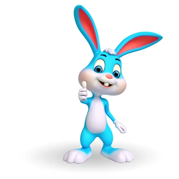 Conejo de Pascua muestra el pulgar hacia arriba —  Fotos de Stock