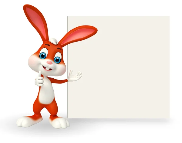 Carino Coniglietto di Pasqua con carta — Foto Stock