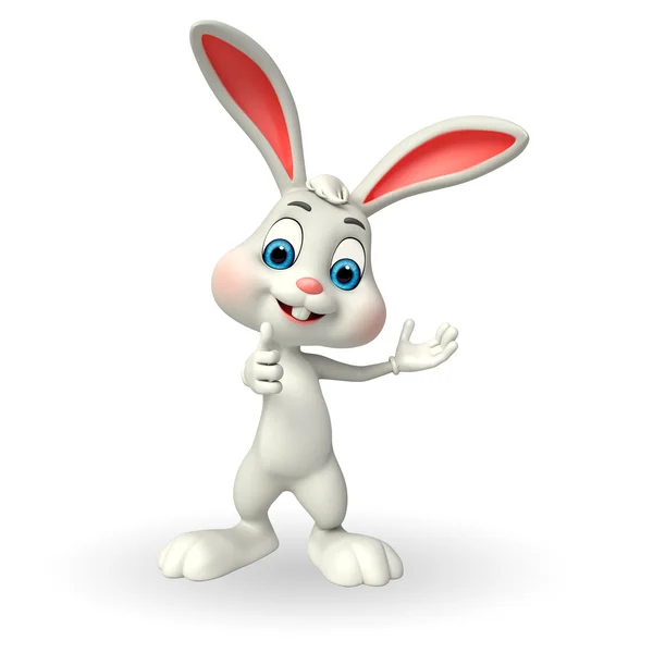 Белый пасхальный кролик — стоковое фото