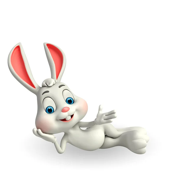 Conejo de Pascua mintiendo — Foto de Stock